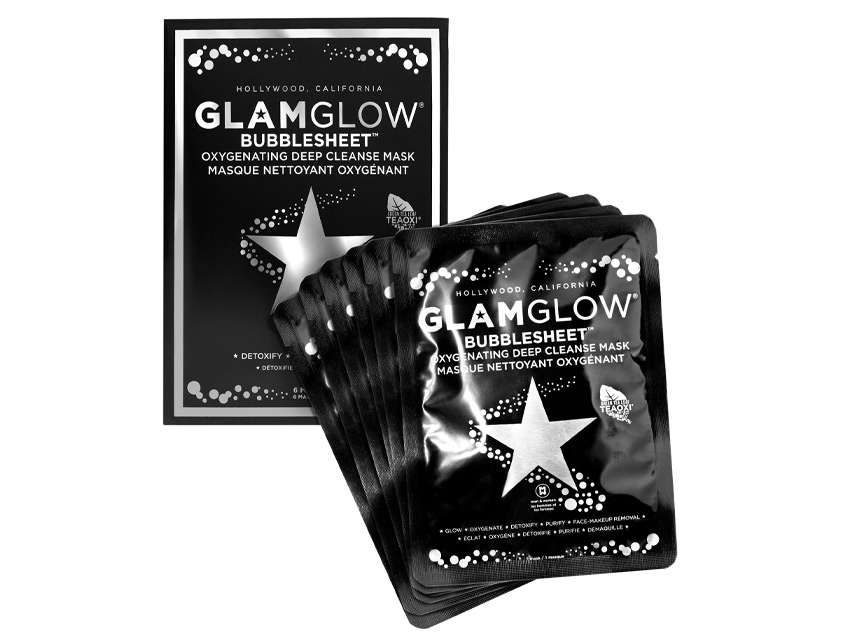 GLAMGLOW Bubblesheet Oxygenating Deep Cleanse Mask- 6 Pack