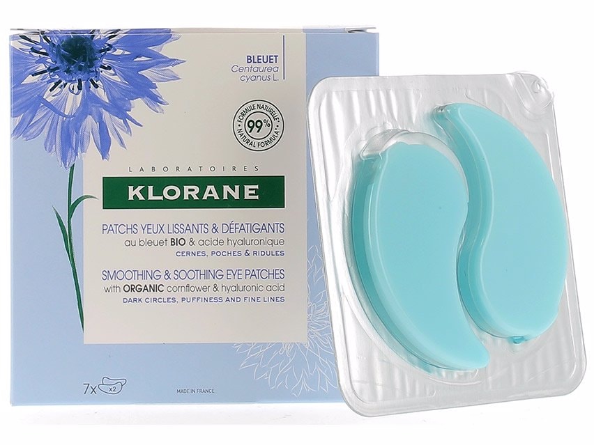 Klorane Smoothing and Soothing Eye Patches with Cornflower and Hyaluronic Acid