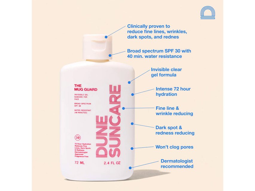 Dune Suncare The Mug Guard Invisible Gel Sunscreen Broad Spectrum SPF 30