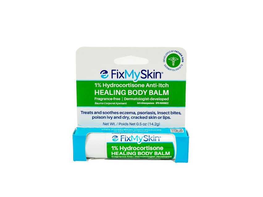 FixMySkin 1% Hydrocortisone Healing Body Balm and Lip Balm Trio - Limited Edition