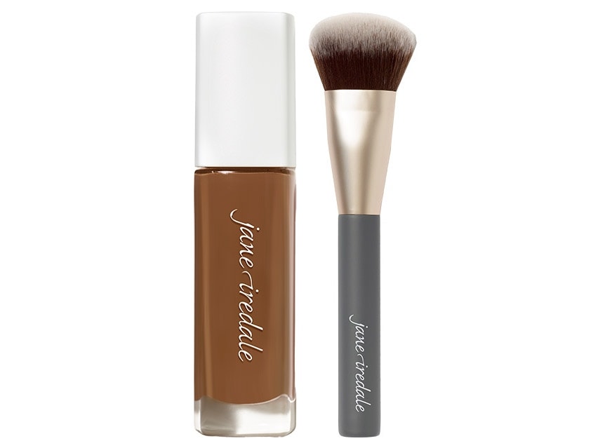 jane iredale Skintuition SPF 30 Liquid Foundation &amp; Multiuse Blending Brush Duo