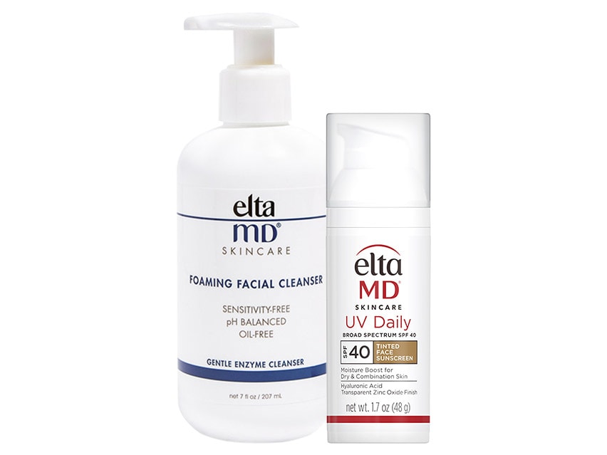 EltaMD UV Daily Broad Spectrum SPF 40 Tinted + EltaMD Foaming Facial Cleanser