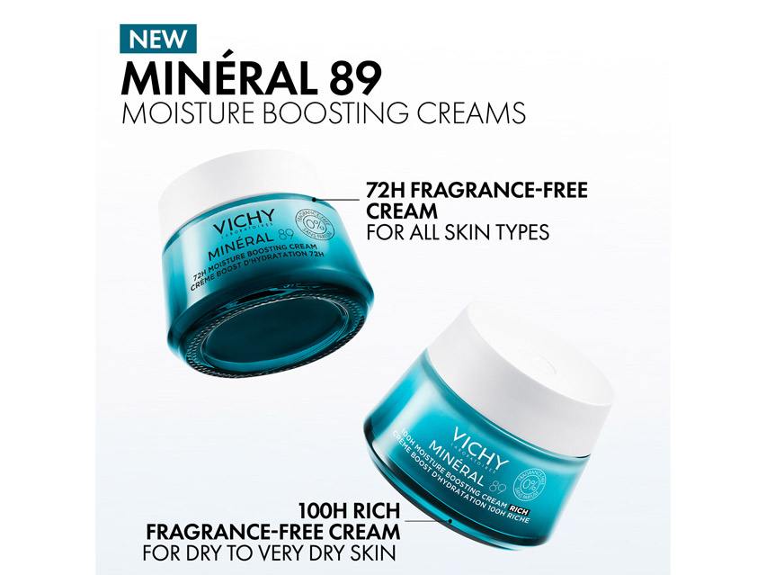 Vichy Mineral 89 100H Moisture Boosting Cream Rich Fragrance Free