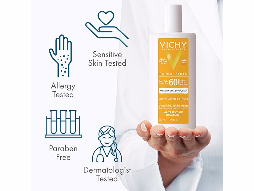 Vichy Capital Soleil Mineral Tinted Sunscreen Ultra Lightweight Lotion SPF 60