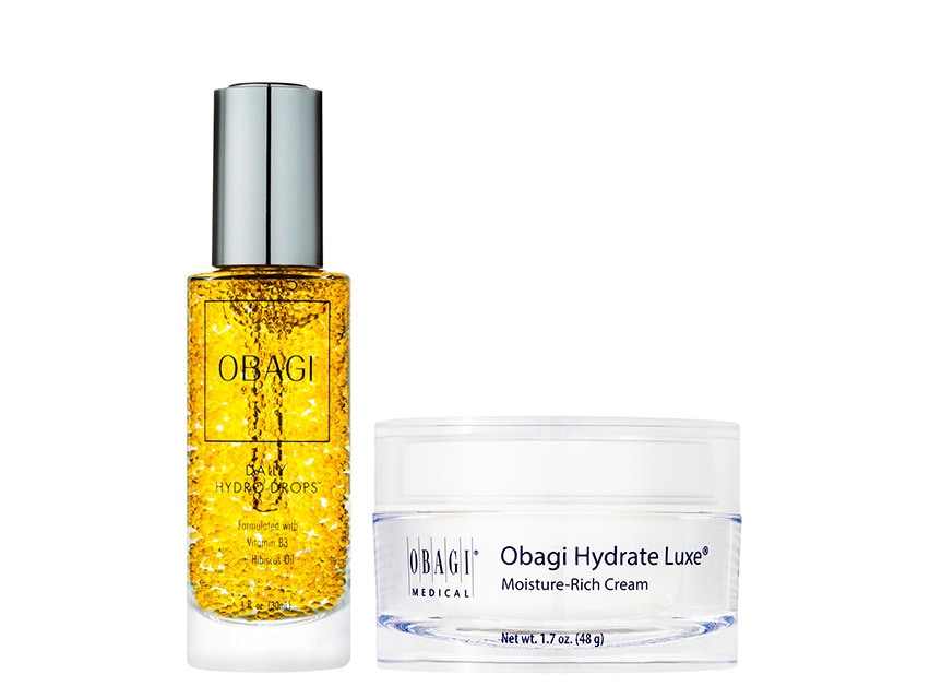 Obagi Happy Hydration Hydro Drops and Hydrate Luxe Set- Limited Edition