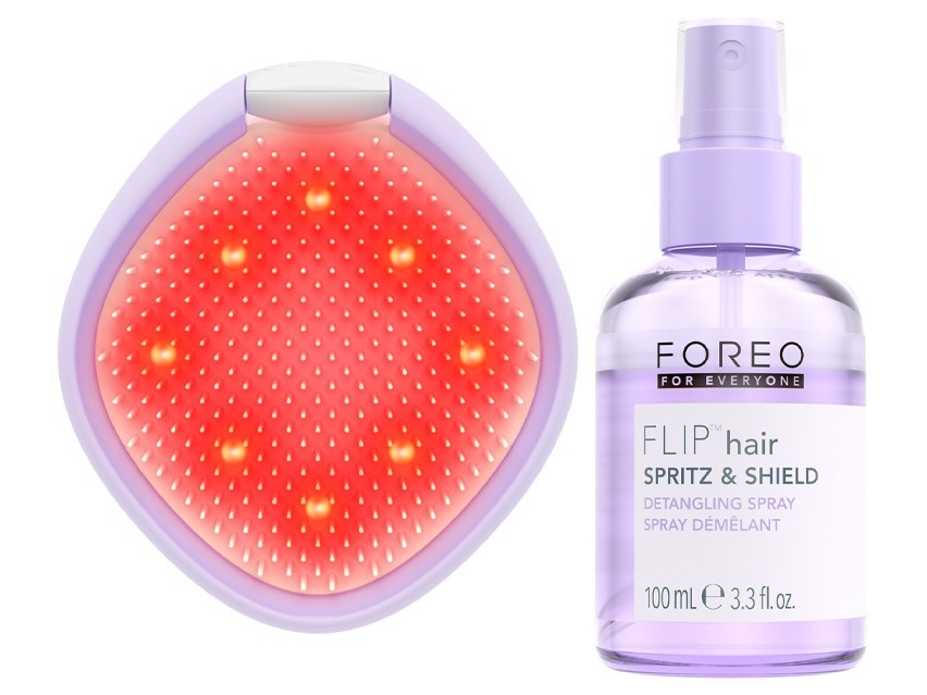FOREO FLIP Play Advanced LED Light Hairbrush & Hair Spritz Duo - I Lilac You