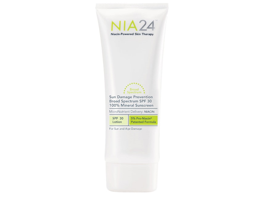 NIA24 Mineral Sunscreen Sun Damage Prevention Broad Spectrum SPF 30 100% Mineral Sunscreen