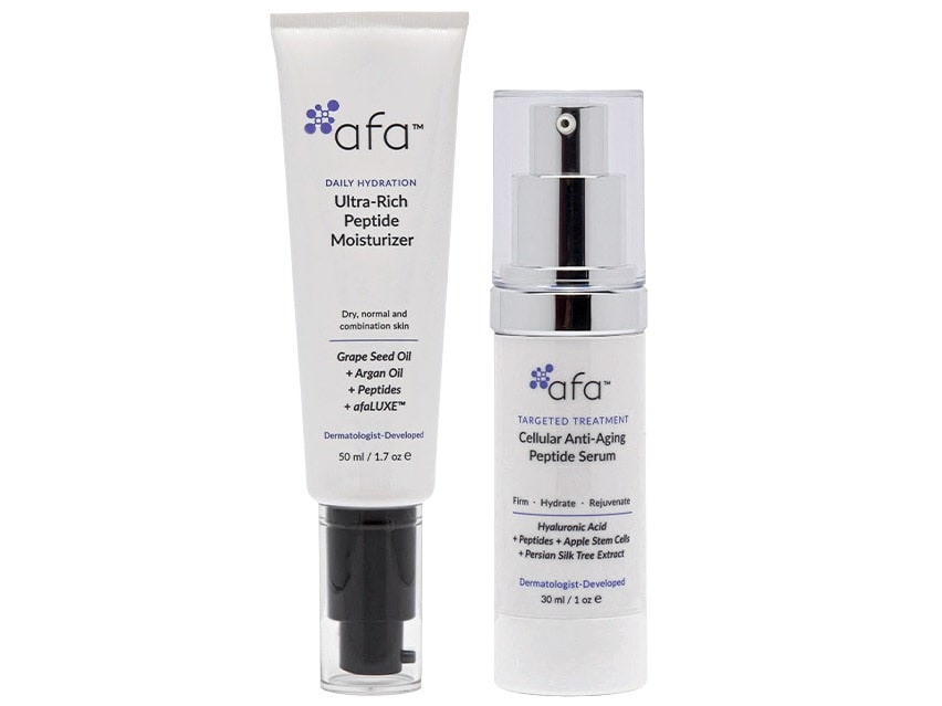 afa Cellular Anti-Aging Peptide Serum &amp; Ultra-Rich Peptide Moisturizer Duo