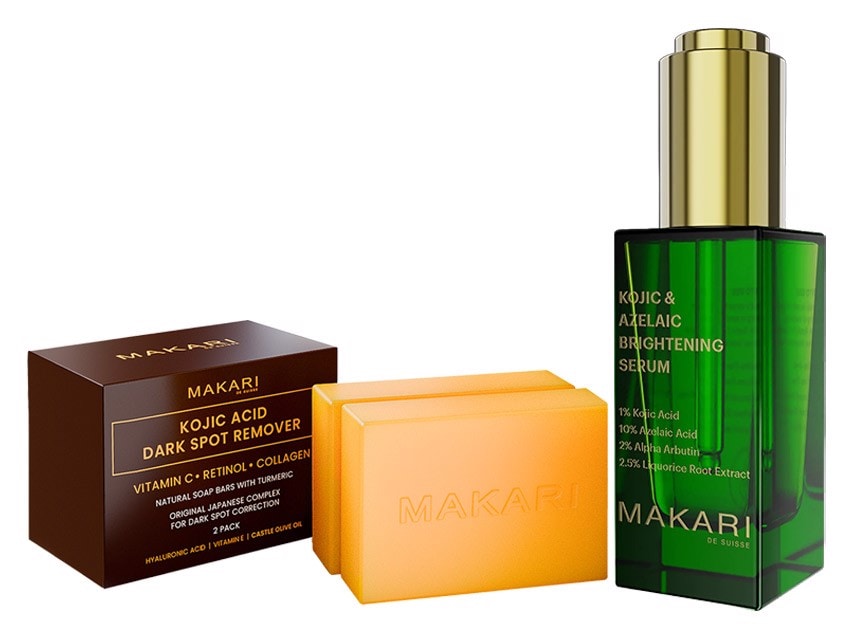 Makari Kojic Acid Exfoliating Soap and Brightening Serum Duo