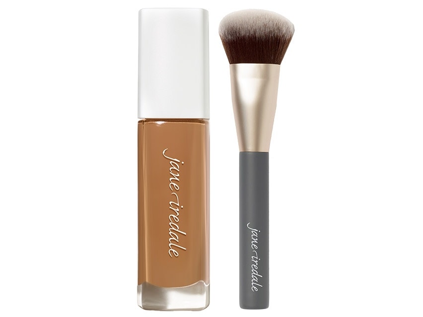 jane iredale Skintuition SPF 30 Liquid Foundation &amp; Multiuse Blending Brush Duo