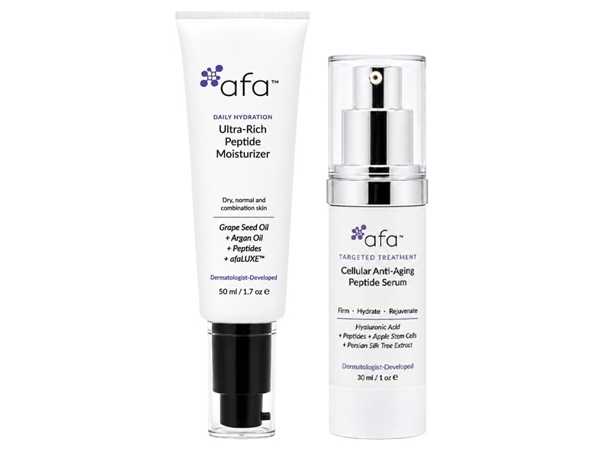 afa Cellular Anti-Aging Peptide Serum &amp; Ultra-Rich Peptide Moisturizer Duo
