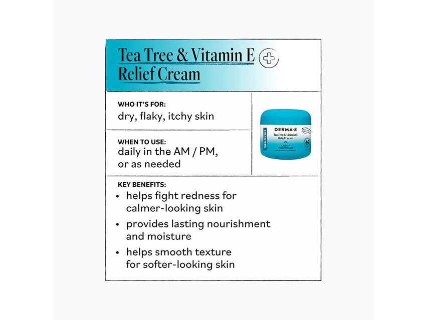 derma e Therapeutic Tea Tree &amp; Vitamin E Relief Cream