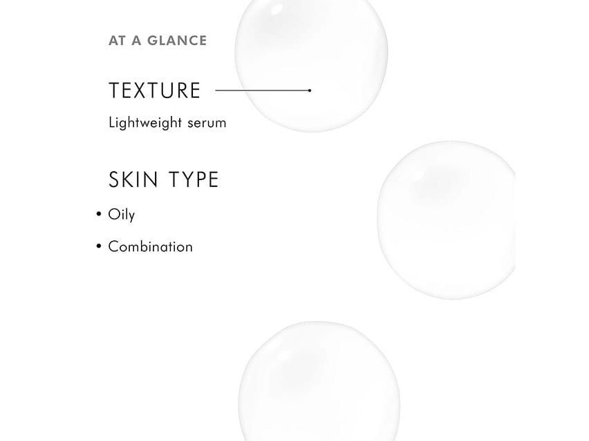 An infographic showing SkinCeuticals Blemish + Age Defense Salicylic Acid Serum at a glance
