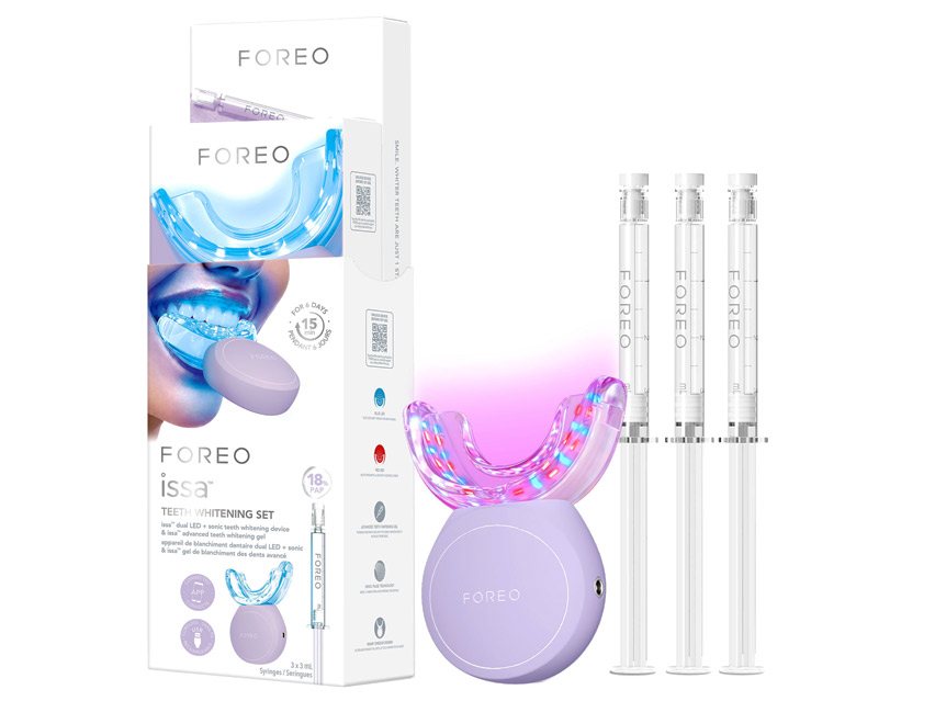 FOREO Issa Teeth Whitening Set &amp; Advanced Teeth Whitening Gel Duo