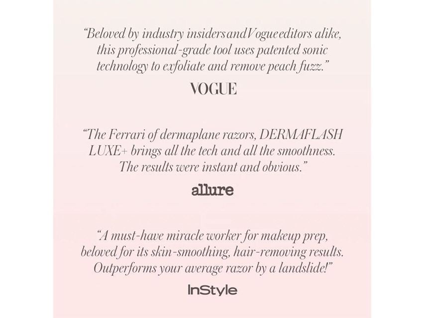 DERMAFLASH LUXE+ Anti-Aging, Exfoliation + Peach Fuzz Removal Set