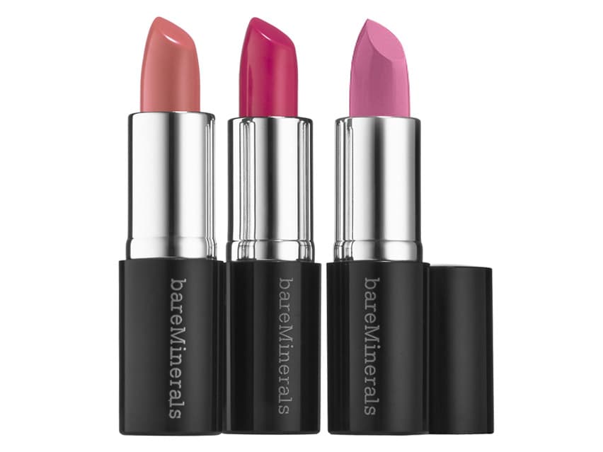 bareMinerals Polished Pinks Mini Moxie Limited Edition Lipstick Trio