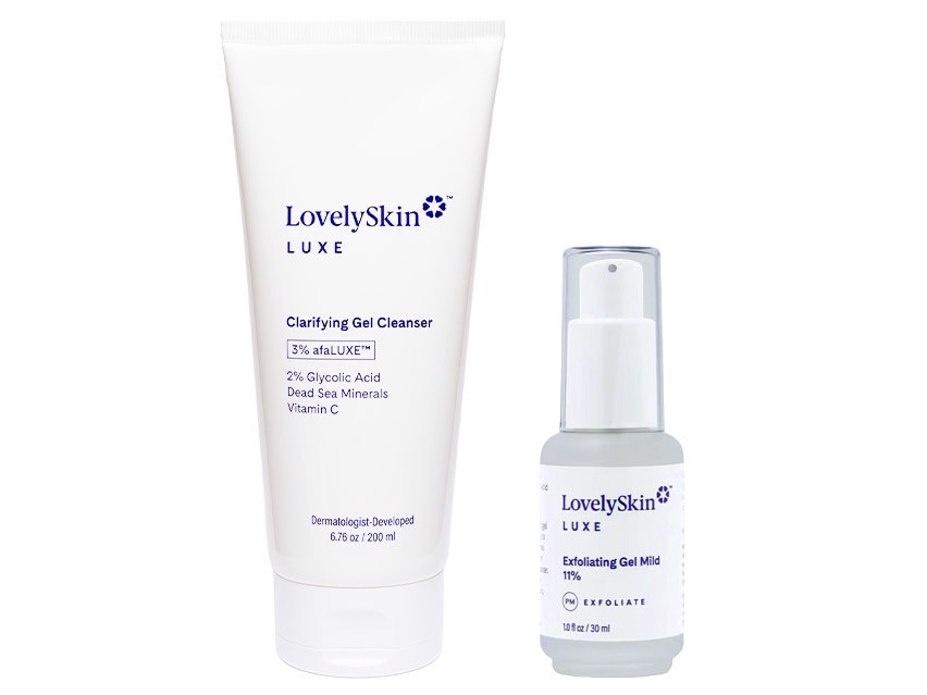 LovelySkin LUXE Clarifying Gel Cleanser &amp; Exfoliating Gel Mild 11%