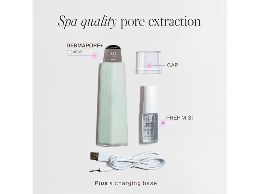 DERMAFLASH DERMAPORE+ Ultrasonic Pore Extractor &amp; Skincare Infuser