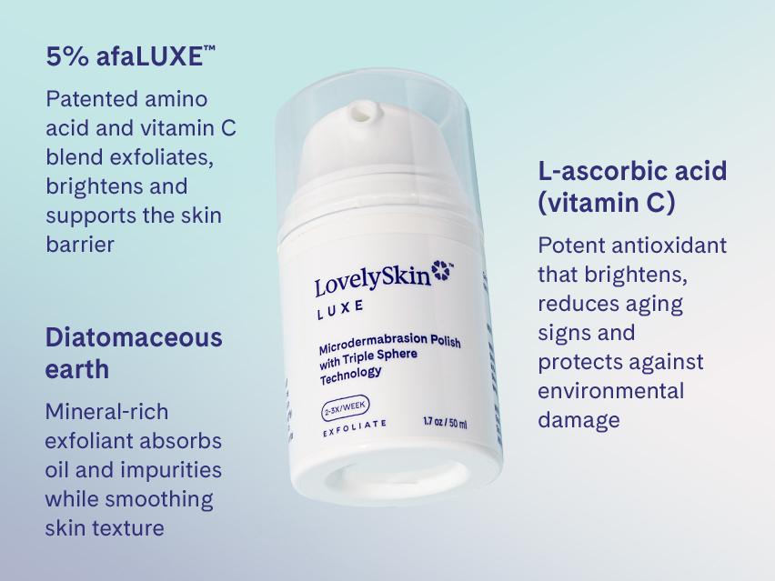 LovelySkin LUXE Microdermabrasion Polish with Triple Sphere Technology