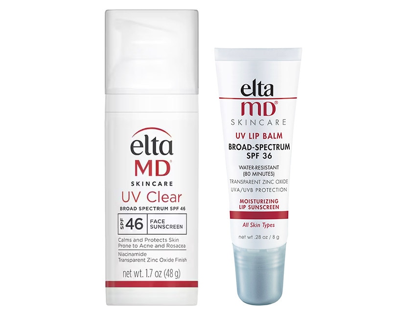 EltaMD UV Clear SPF 46 Untinted & UV Lip 36 Sunscreen Duo