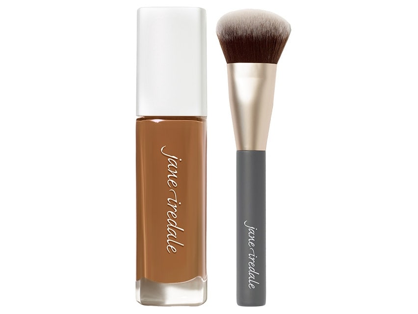 jane iredale Skintuition SPF 30 Liquid Foundation &amp; Multiuse Blending Brush Duo