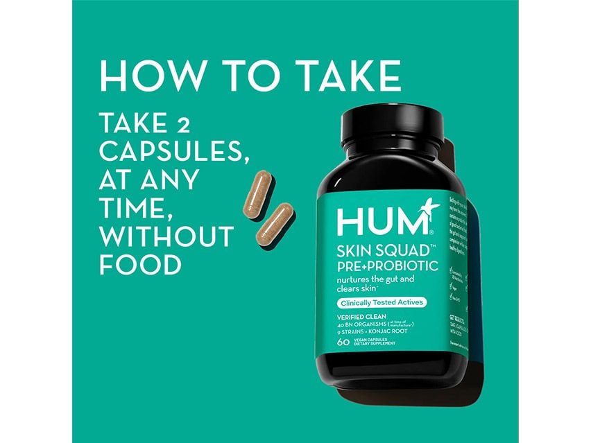 HUM Nutrition Skin Squad Pre+Probiotic Dietary Supplement