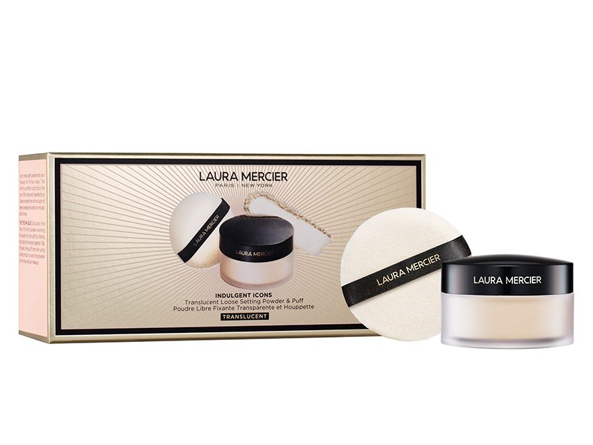 Laura Mercier Indulgent Icons Translucent Setting Powder &amp; Puff - Limited Edition