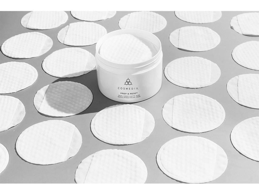 COSMEDIX Prep and Reset Dual-Sided Lactic Acid Exfoliating Facial Pads