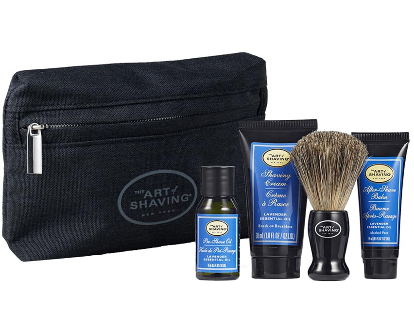 The Art of Shaving Starter Kit with Bag - Lavender