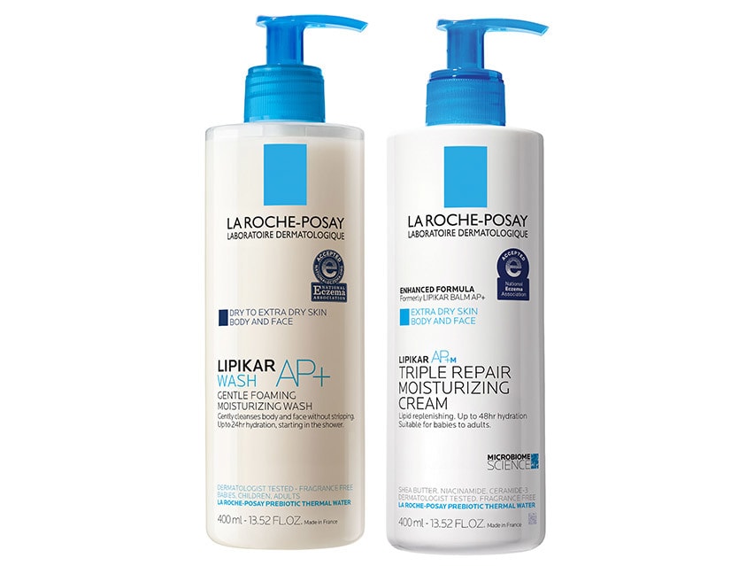La Roche-Posay Lipikar Wash AP+ and Lipikar AP+M Triple Repair Moisturizing Cream Duo - Limited Edition