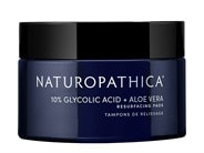 Naturopathica 10% Glycolic Acid + Aloe Vera Resurfacing Pads.