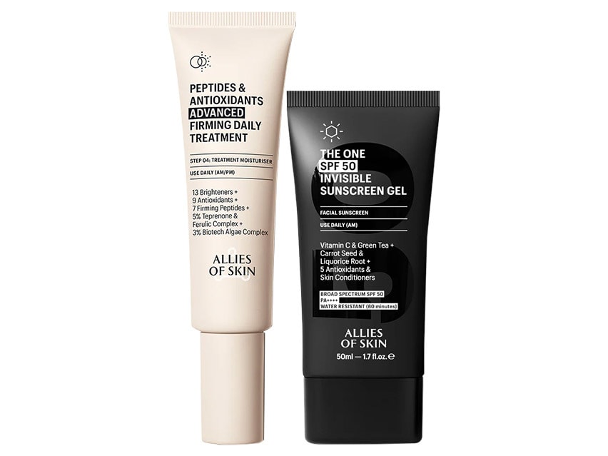 Allies of Skin Clinical Firming Peptide Moisturizer & Invisible SPF 50 Duo