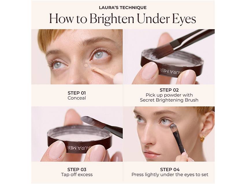 Laura Mercier Awaken Your Eyes Secret Brightening Setting Powder &amp; Brush - Translucent - Limited Edition