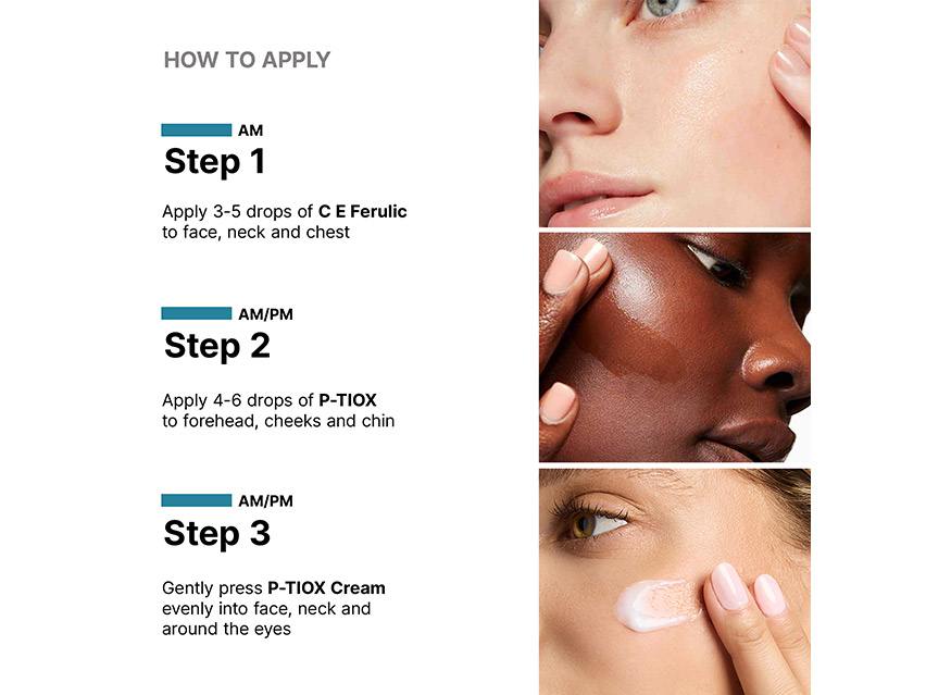 SkinCeuticals The Advanced Defense and Wrinkle Fighting Regimen with C E Ferulic, P-TIOX &amp; P-TIOX Cream