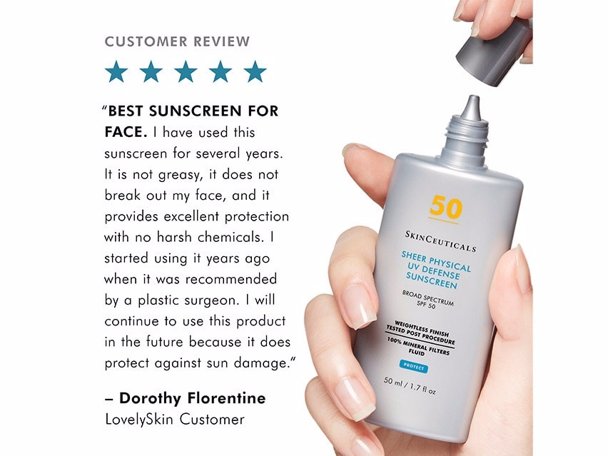 SkinCeuticals Sheer Physical UV Defense Mineral Sunscreen SPF 50 - 50 ml