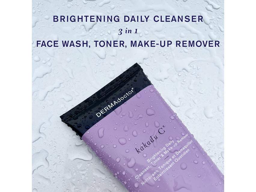 DERMAdoctor Kakadu C Brightening Daily Cleanser, Toner &amp; Makeup Remover