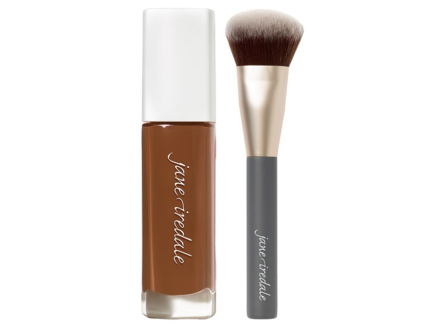 jane iredale Skintuition SPF 30 Liquid Foundation &amp; Multiuse Blending Brush Duo