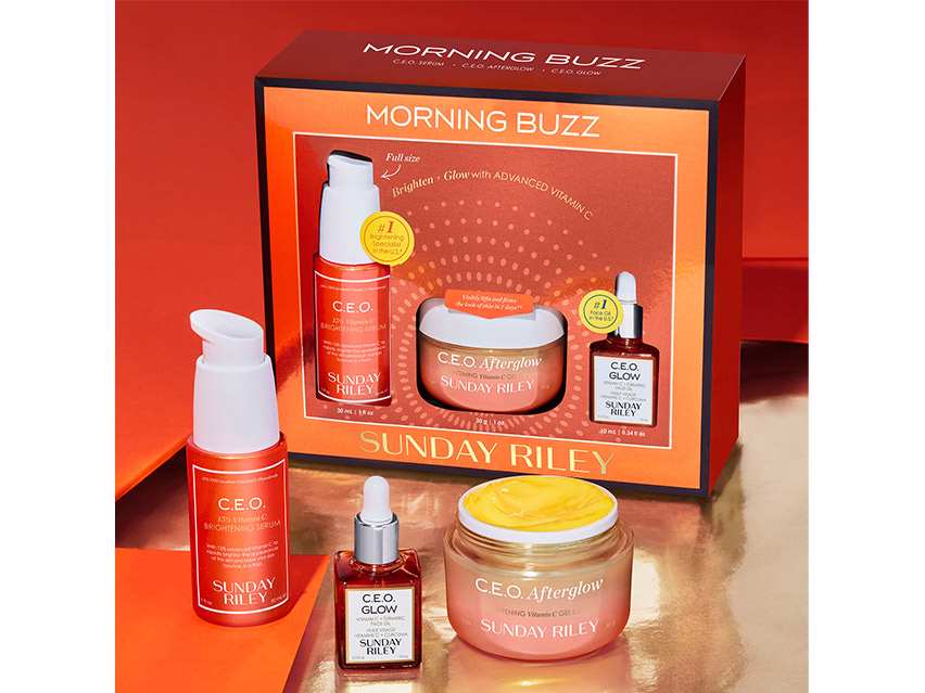 Sunday Riley Morning Buzz Vitamin C Brightening Trio Set - Limited Edition