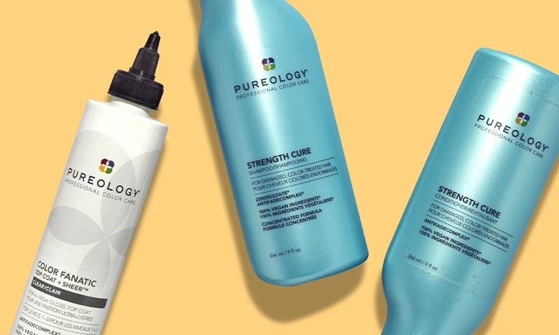 The best for color-treated hair  Pureology products care for color-treated hair with 100% vegan and zero-sulfate formulas.