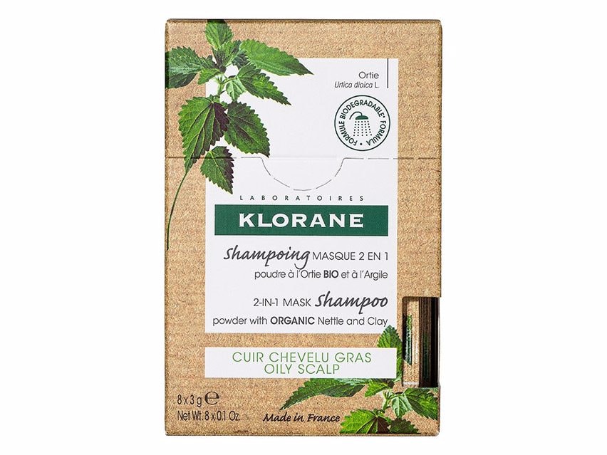 Klorane 2 in 1 Mask Shampoo Powder with Nettle and Clay