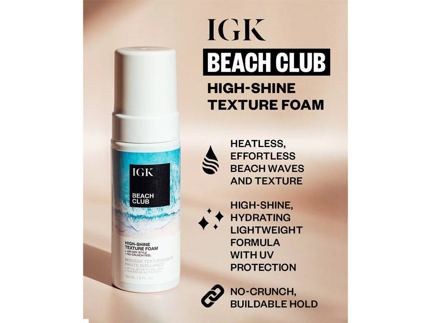 IGK Beach Club High-Shine Texture Foam