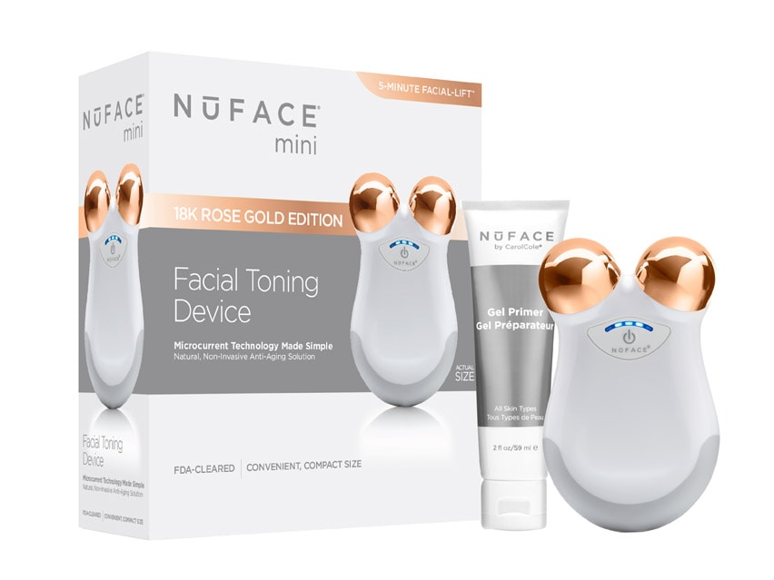 NuFace mini Facial Toning Device - Limited Edition White Rose Gold