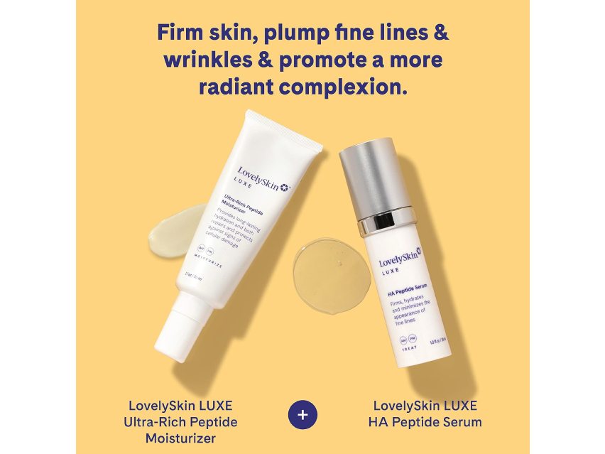 LovelySkin LUXE HA Peptide Serum &amp; Ultra-Rich Peptide Moisturizer