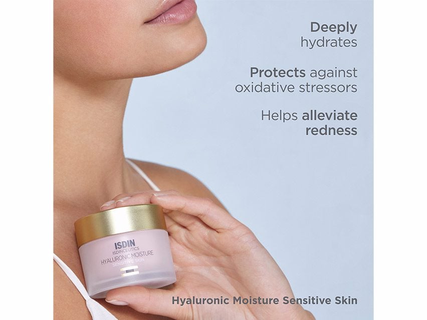 ISDIN ISDINCEUTICS Hyaluronic Moisture Hydrating Face Moisturizer for Sensitive Skin - 1.76 fl oz