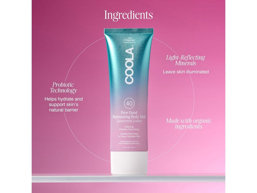 COOLA Dew Good Illuminating Body Melt Lotion SPF 40
