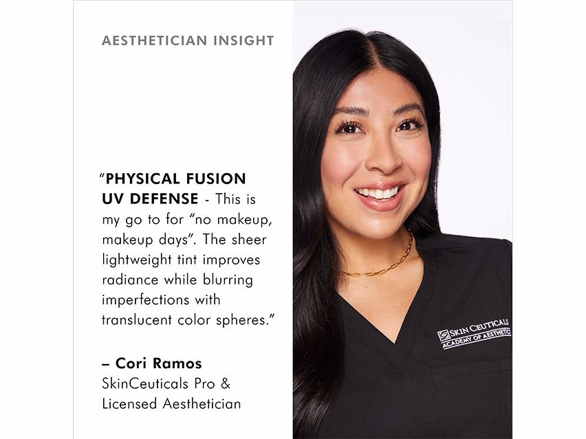 Aesthetician insight about the SkinCeuticals Physical Fusion UV Defense Tinted Mineral Sunscreen