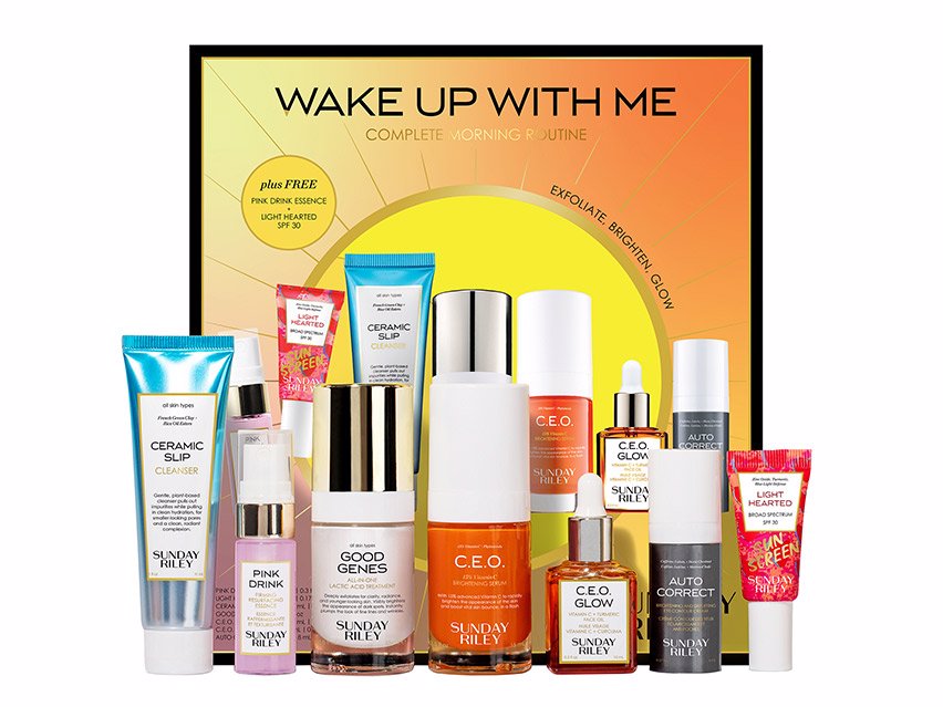 Sunday Riley Wake Up With Me Complete Brightening Morning Routine