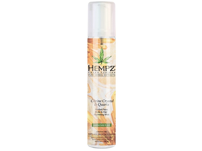 Hempz Herbal Face, Body & Hair Hydrating Mist - Fresh Fusions Citrine Crystal & Quartz