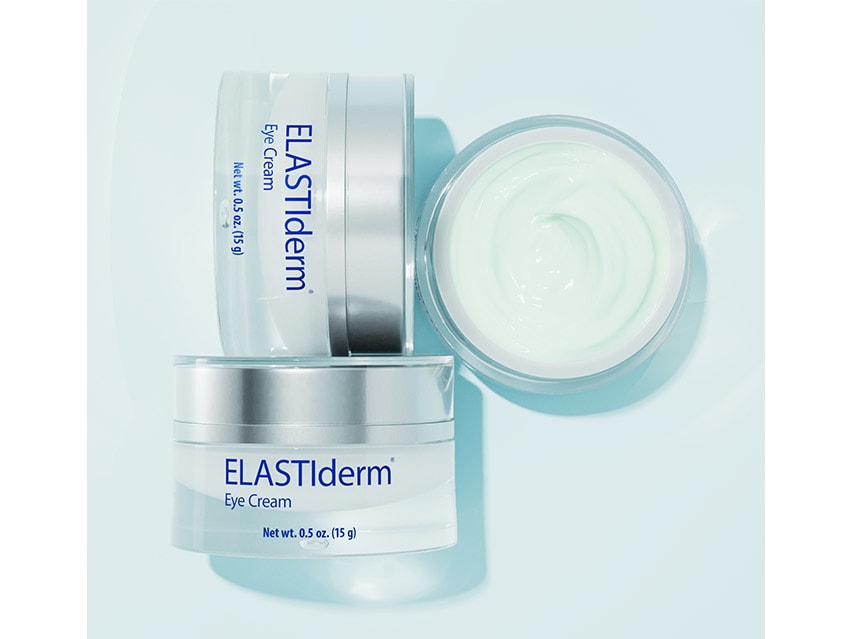 2 closed Obagi ELASTIderm Eye Cream containers and 1 open one