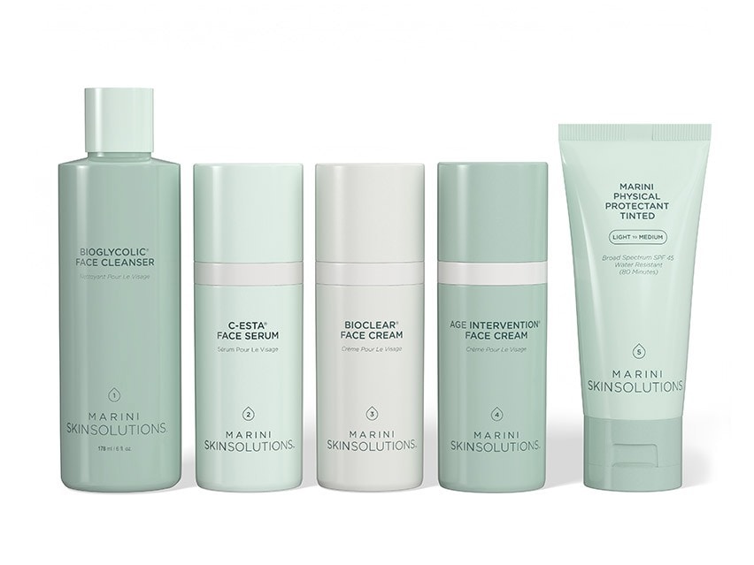 Marini SkinSolutions Skin Care Management System - Dry/Very Dry Skin with Physical Protectant SPF 45 - Light/Medium